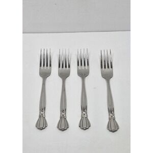 Oneida Deluxe Alexis Stainless Steel Dinner Fork 7 1/4" Set of 4